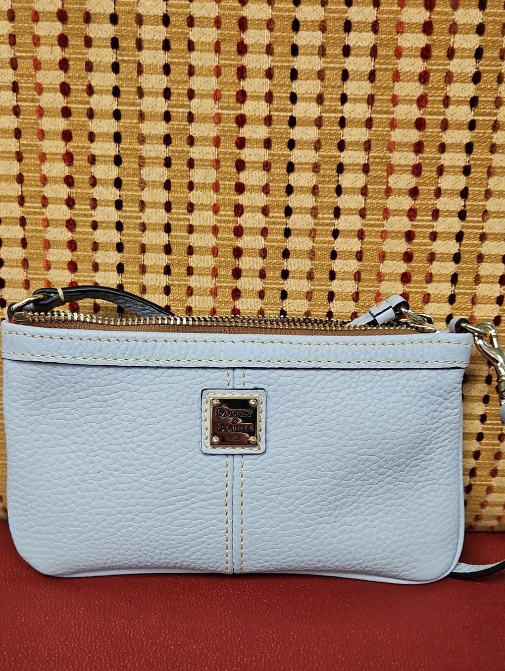 Dooney & Bourke clutch/wristlet light Blue Leather